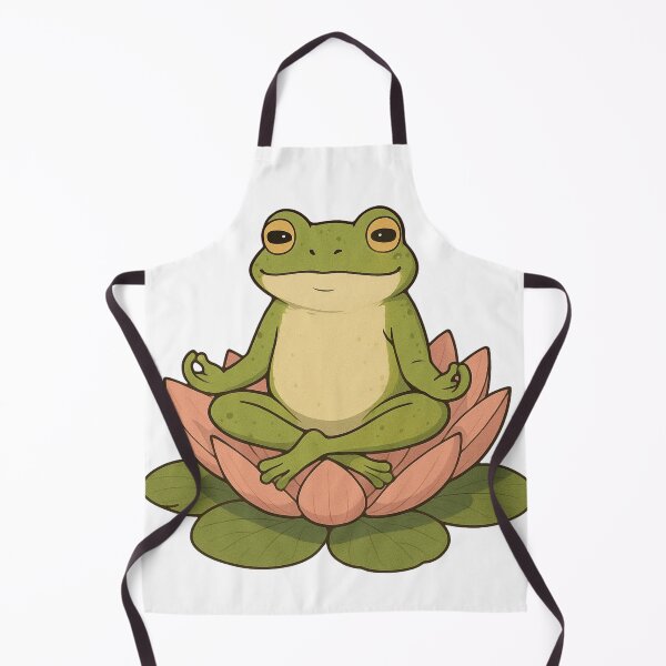 Item preview, Cute Frog Meditating on Lotus Flower designed and sold by Tropical art.