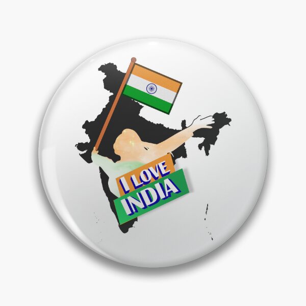 Item preview, I Love India with Indian Flag and Map Pride Art designed and sold by ArtsyExplorer.