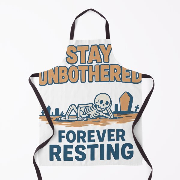 Item preview, Lazy Skeleton in Graveyard – Stay Unbothered Forever Resting designed and sold by haitrieuic96.