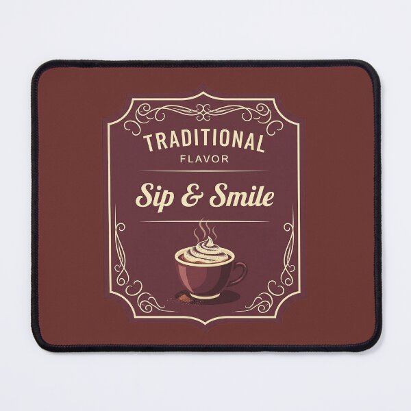 Item preview, Traditional Flavor – Sip & Smile Vintage Hot Cocoa Label designed and sold by Iras-Art-Corner.