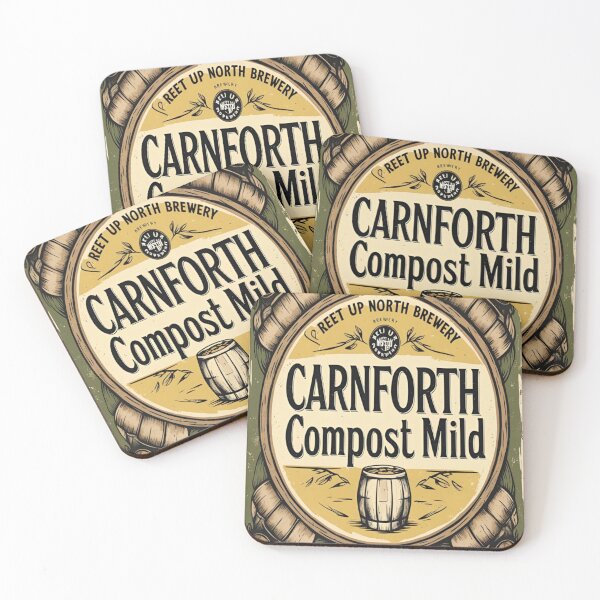 Item preview, Carnforth Compost Mild Beermat Design designed and sold by HimUpNorth.