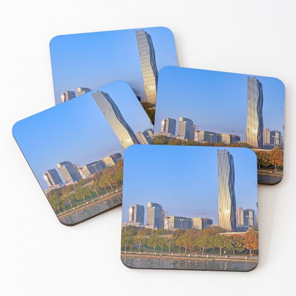 Item preview, Vienna and blue Donau river cityscape, autumn season landscape designed and sold by goceris.