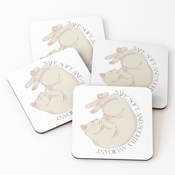 Item preview, Safe,Soft and slightly avoidant cat design designed and sold by Sketchy Stickers.