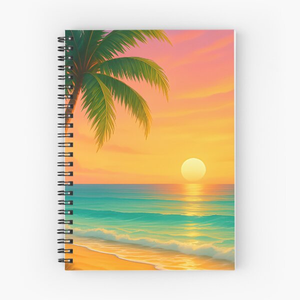 Item preview, Beautiful Vibrant Palm Tree On Sunset Beach  designed and sold by SassyArtistry.