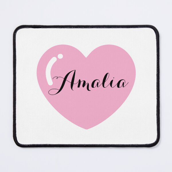 Item preview, Amalia Name with Pink Heart  designed and sold by Artbymonika.