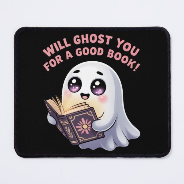 Item preview, Kawaii Ghost Reading Book - Halloween Design designed and sold by Kashear.