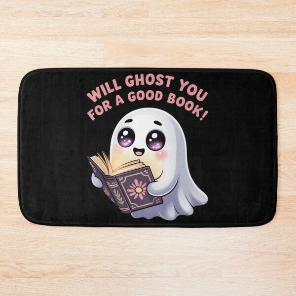 Item preview, Kawaii Ghost Reading Book - Halloween Design designed and sold by Kashear.