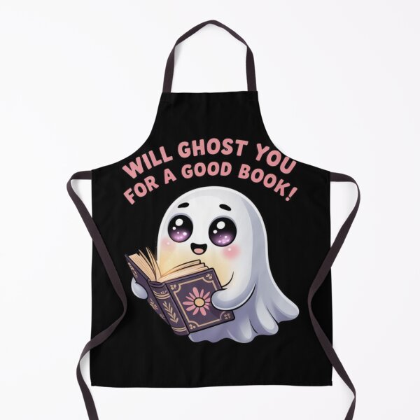 Item preview, Kawaii Ghost Reading Book - Halloween Design designed and sold by Kashear.