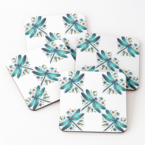 Item preview, Dragonfly Floral designed and sold by Sonia Jones Art.