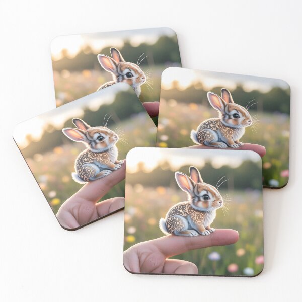 Item preview, Boho Bunny Charm — Ornamental Pocket Max Rabbit Design for Nature and Animal Lovers designed and sold by JoyMuse.