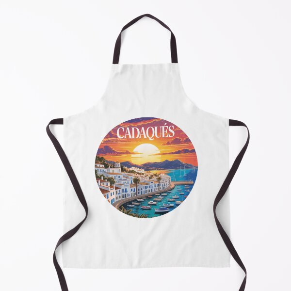 Item preview, Cadaqués Sunset Harbor – Mediterranean Coastal Town Illustration, Scenic Spain Travel Art designed and sold by CircinusStore.