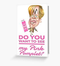 Herr Lipp - pink pomplet! Greeting Card