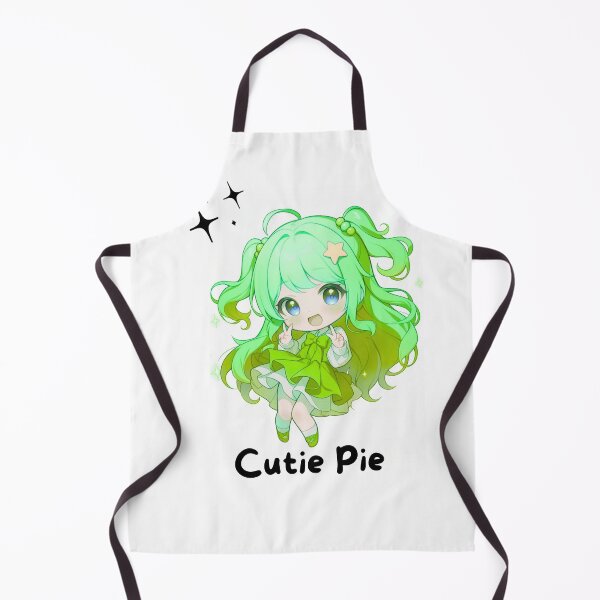 Artikelvorschau, ENTZÜCKENDER KAWAII ANIME CHIBI GRÜNER HAARAUFKLEBER entworfen und verkauft von CholarCrafts.