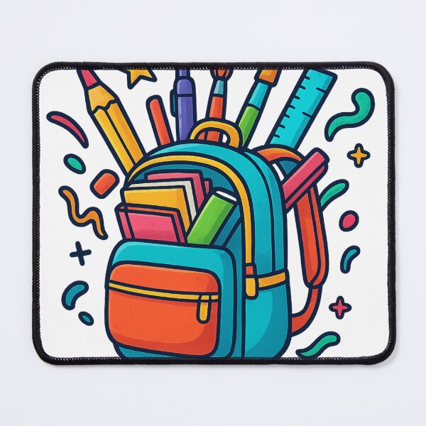 Item preview, Back to School Energy – Colorful Backpack & Supplies Illustration designed and sold by storeAC.