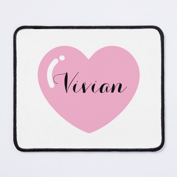 Item preview, Vivian Name with Pink Heart designed and sold by Monika Howarth.