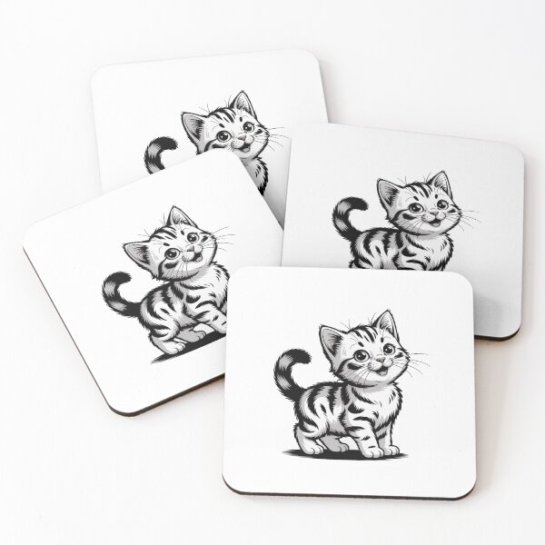 Item preview, Cute fluffy kitten in anime style designed and sold by Art - KP.