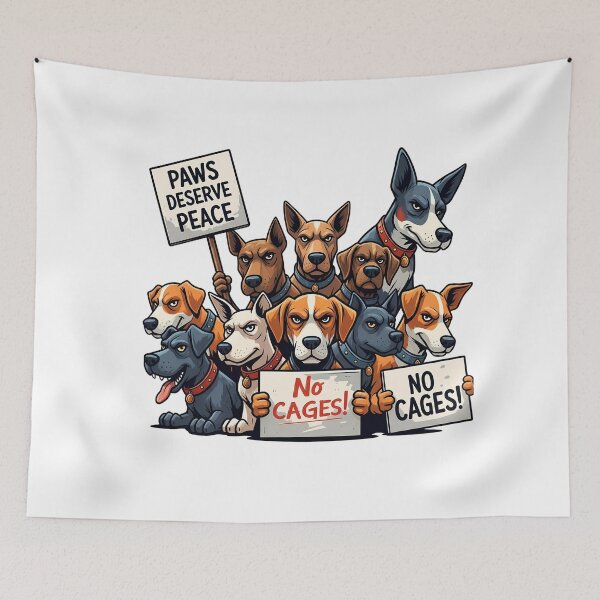Item preview, Cartoon Dogs Protesting designed and sold by starlooklike.