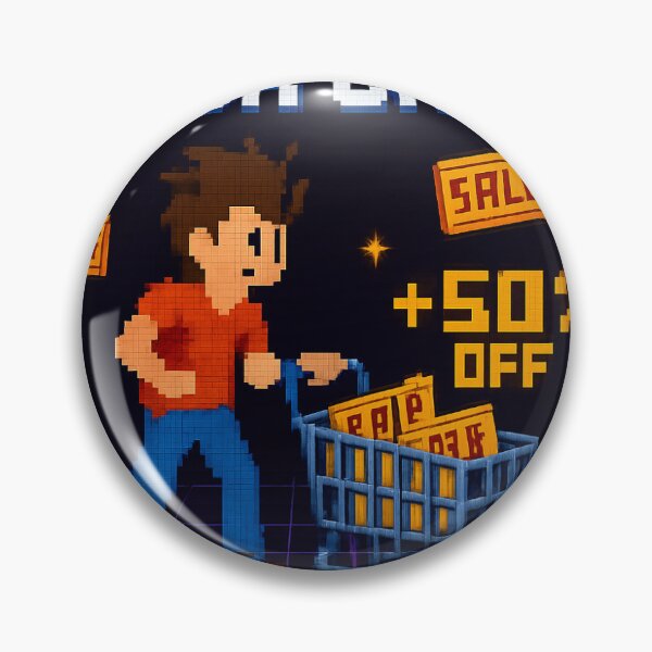 Item preview, Level Up Your Cart – Retro Pixel Art Black Friday Design designed and sold by Aucia.