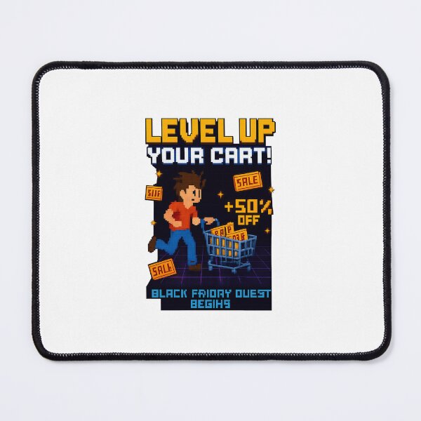 Item preview, Level Up Your Cart – Retro Pixel Art Black Friday Design designed and sold by Aucia.
