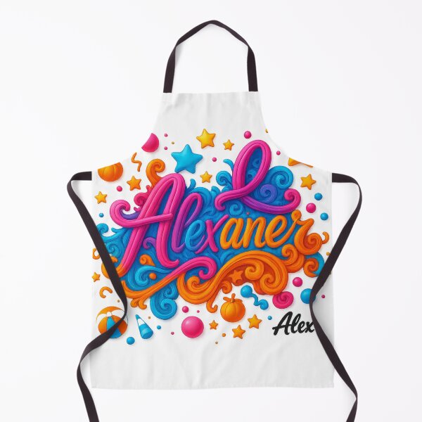 Item preview, Alexander – Colorful 3D Lettering Art with Stars and Swirls designed and sold by AlexLineArt.