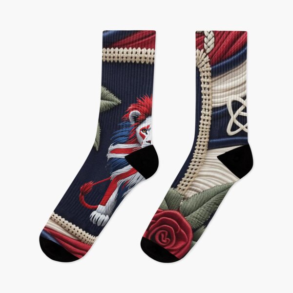 Item preview, British Lion Union Jack Roses Art designed and sold by ArtDesignTp.