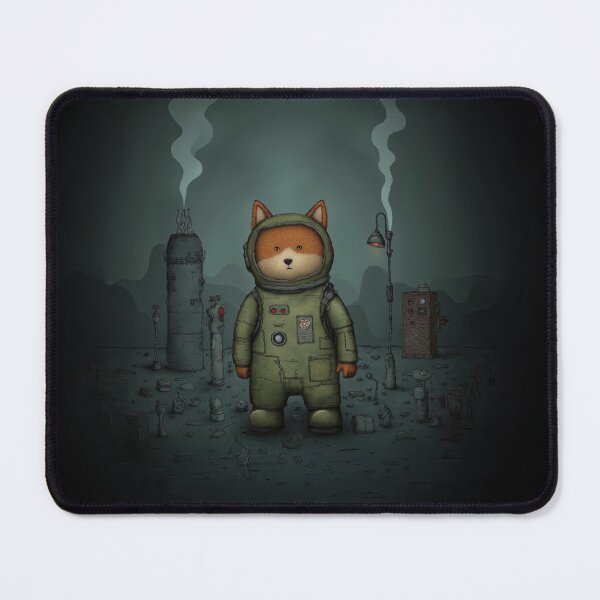Item preview, Fox Astronaut in Industrial Wasteland designed and sold by Whimsical Hug.
