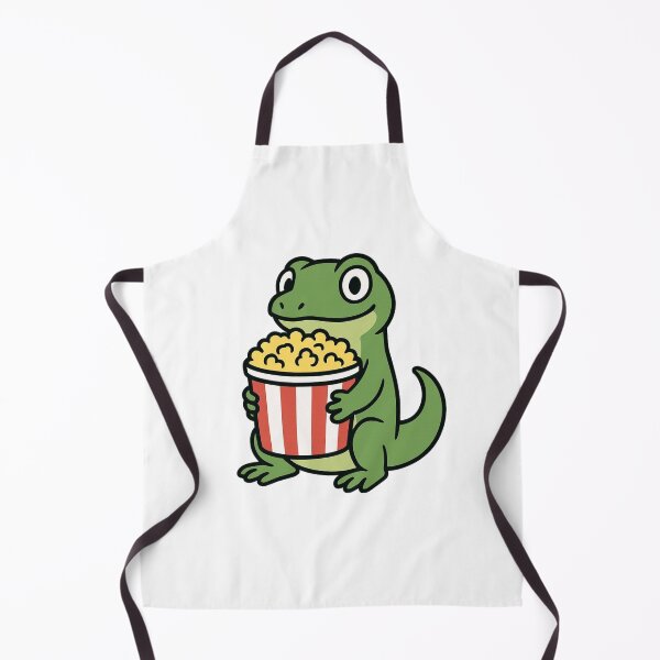 Item preview, Funny Cartoon Lizard Holding Popcorn Bucket – Meme Reptile Snack Art designed and sold by Confuzz1ed.
