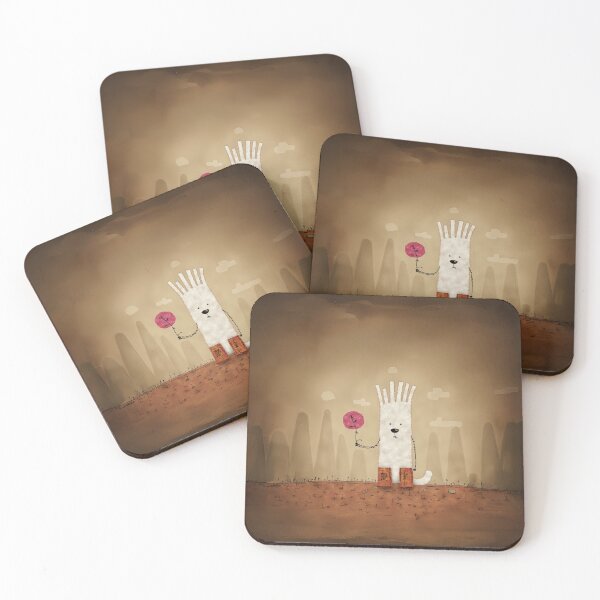 Item preview, Fluffy Friend with a Pink Flower designed and sold by Whimsical Hug.