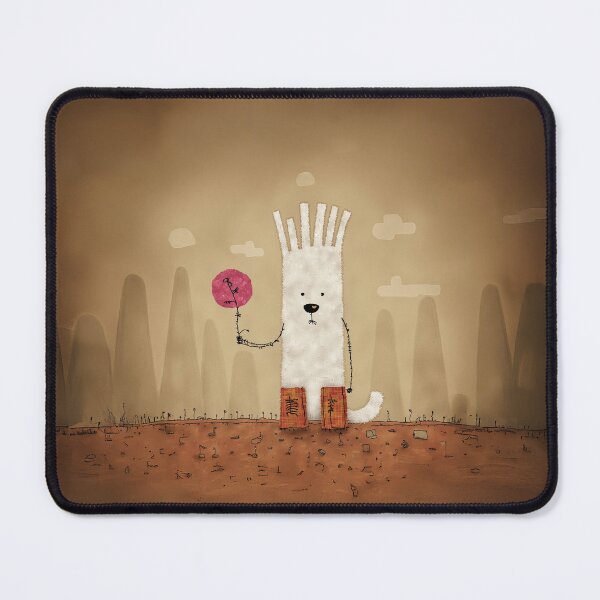 Item preview, Fluffy Friend with a Pink Flower designed and sold by Whimsical Hug.
