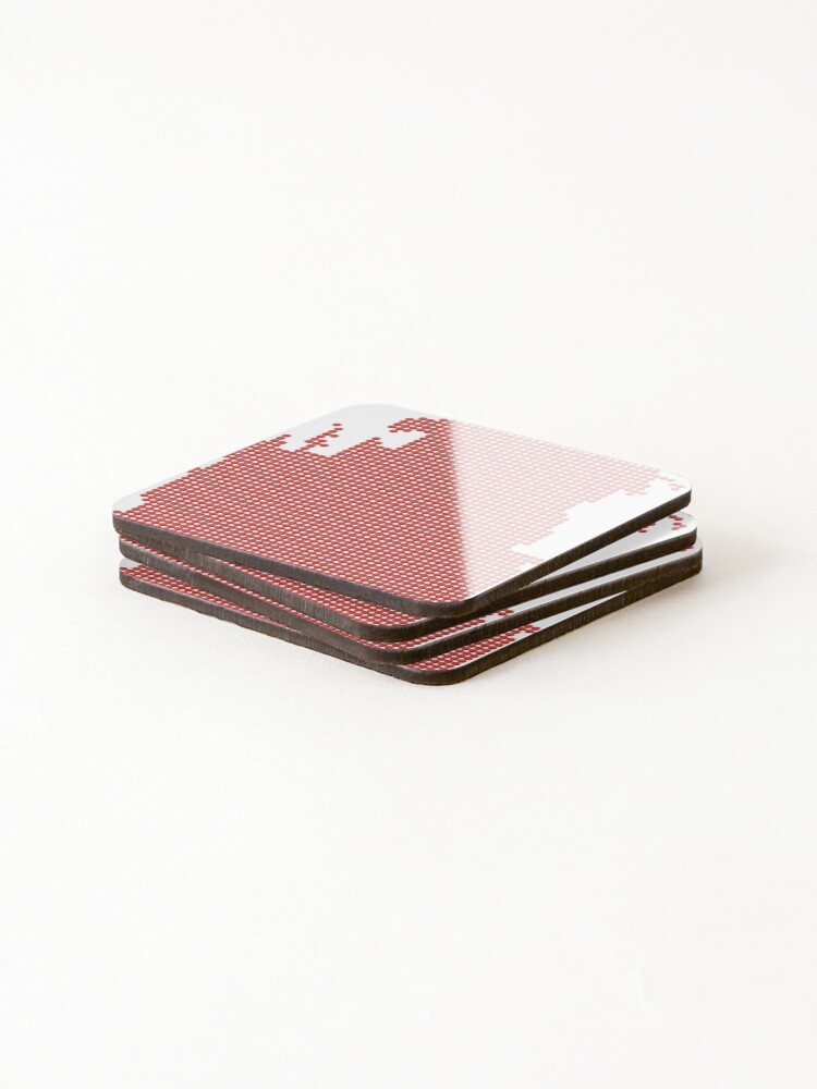 Thumbnail 4 of 5, Coasters (Set of 4), Qatar Red Rhinestone designed and sold by TheIconSmith.