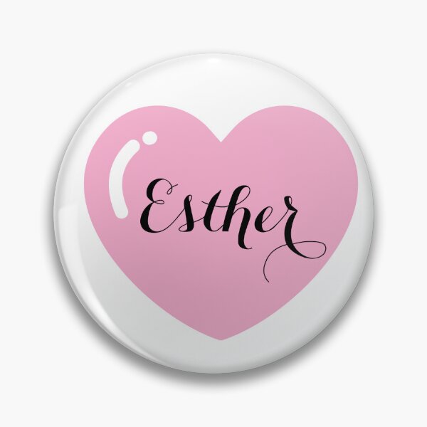 Item preview, Esther Name with Pink Heart  designed and sold by Monika Howarth.