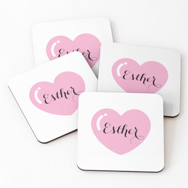 Item preview, Esther Name with Pink Heart  designed and sold by Monika Howarth.