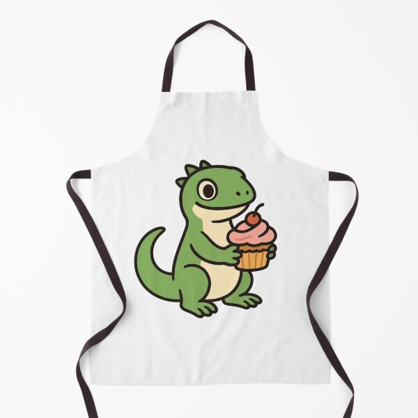 Item preview, Funny Cartoon Lizard Holding Cupcake – Meme Reptile Dessert Art designed and sold by Confuzz1ed.
