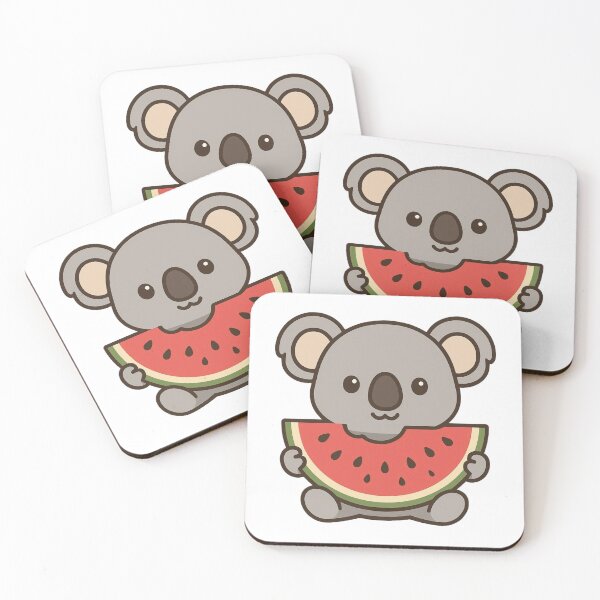 Item preview, Playful Cartoon Koala Holding Watermelon Slice – Cute Fruit Animal Art designed and sold by Confuzz1ed.