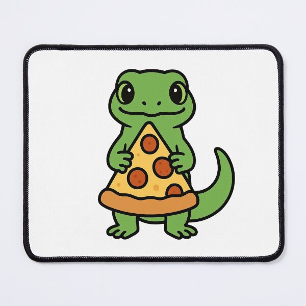 Item preview, Funny Cartoon Lizard Holding Slice of Pizza – Meme Reptile Snack Art designed and sold by Confuzz1ed.