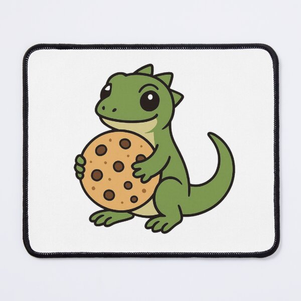 Item preview, Funny Cartoon Lizard Holding Giant Cookie – Playful Meme Animal Art designed and sold by Confuzz1ed.