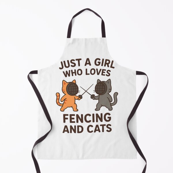 Item preview, Just A Girl Who Loves Fencing And Cats designed and sold by I-wanna-T-shirt.