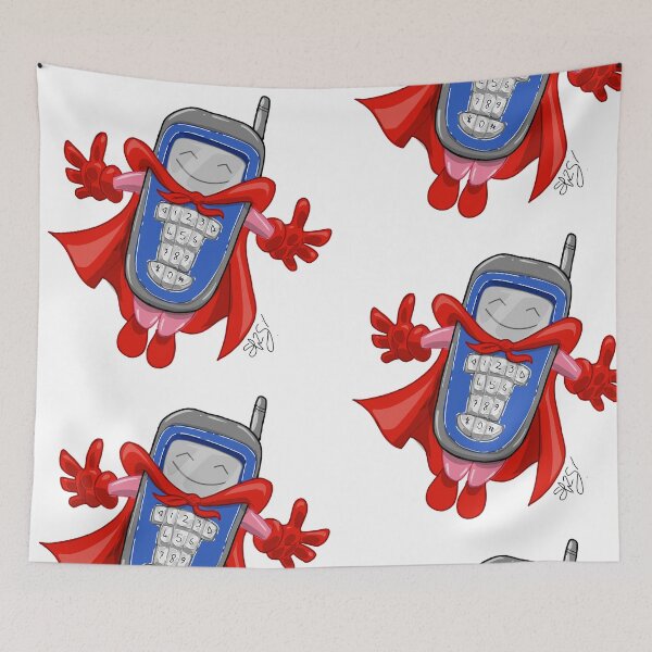 Item preview, Mobile phone cartoon superhero  designed and sold by Pittstop.
