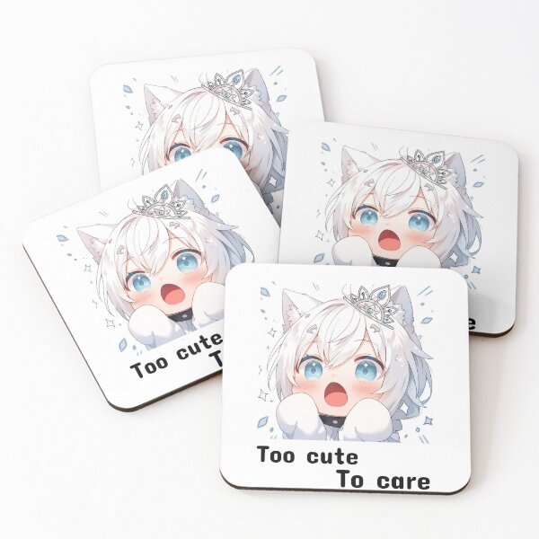 Item preview, TOO CUTE TO CARE - KAWAII NEKO GIRL designed and sold by CholarCrafts.