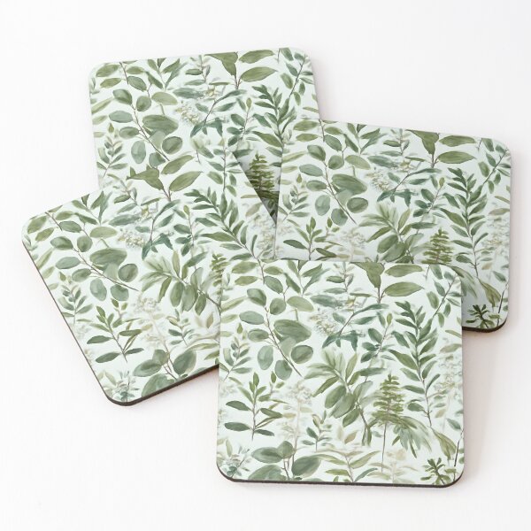 Item preview, Watercolor Green Leaf Botanical Pattern designed and sold by FestivityFinds.