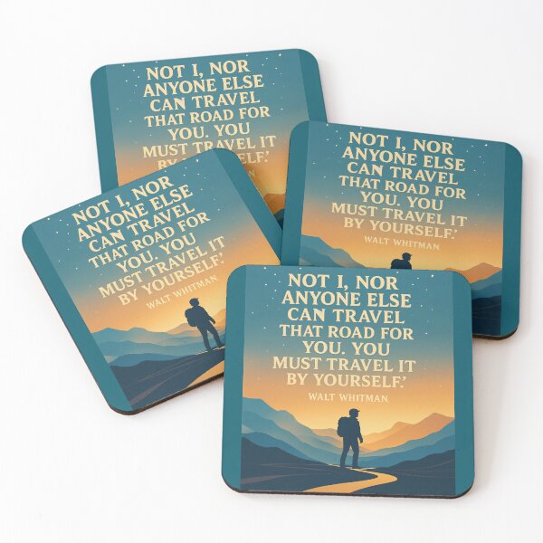 Item preview, Travel and Freedom – Walt Whitman Quote T-shirt designed and sold by MetaLinda.