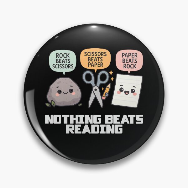 Item preview, Nothing Beats Reading Rock Paper Scissors designed and sold by Belarte.shop.