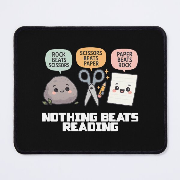 Item preview, Nothing Beats Reading Rock Paper Scissors designed and sold by Belarte.shop.