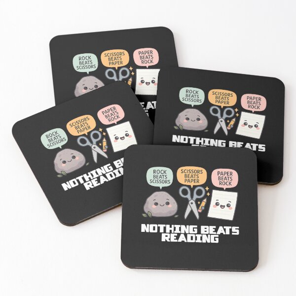 Item preview, Nothing Beats Reading Rock Paper Scissors designed and sold by Belarte.shop.