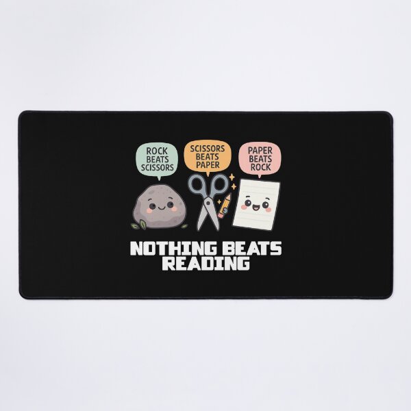 Item preview, Nothing Beats Reading Rock Paper Scissors designed and sold by Belarte.shop.