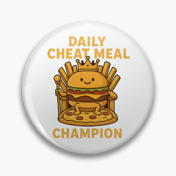Item preview, Daily Cheat Meal Champion – Funny Burger Pizza Throne T-Shirt designed and sold by WackyWardrobeCo.