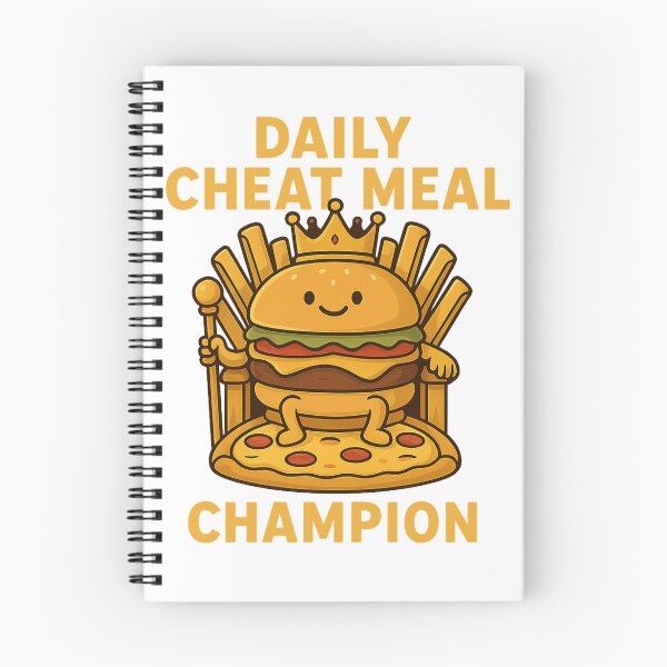 Item preview, Daily Cheat Meal Champion – Funny Burger Pizza Throne T-Shirt designed and sold by WackyWardrobeCo.