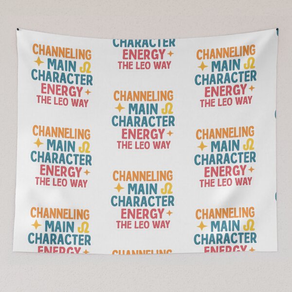 Item preview, Leo Main Character Energy Zodiac Quote designed and sold by PetalCraft.