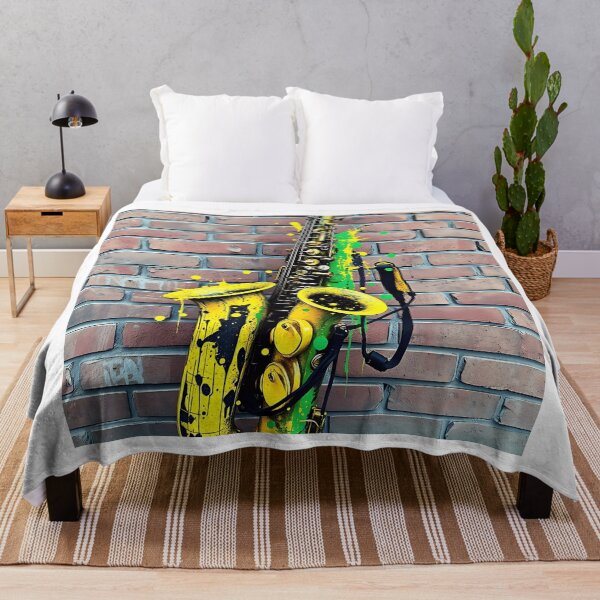 Item preview, Vibrant Graffiti Saxophone Art designed and sold by sharon1210.