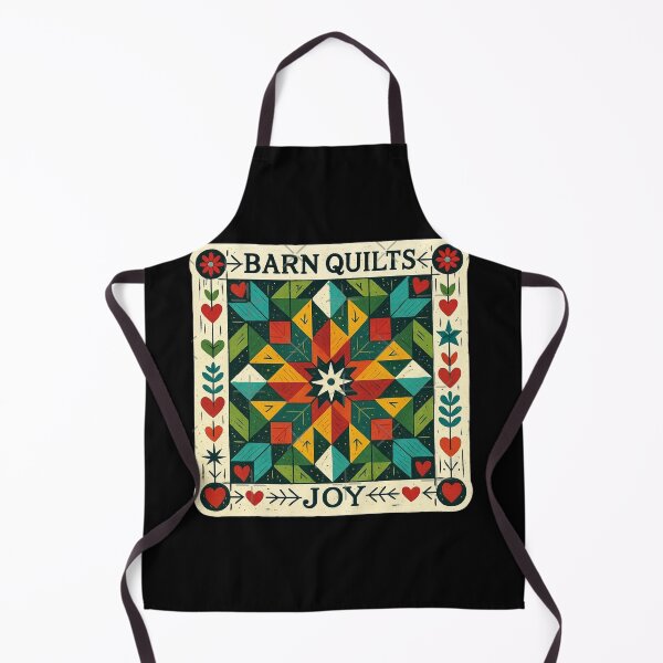 Item preview, Barn Quilt Folk Art – Colorful Geometric Star Pattern with Hearts and Flowers designed and sold by EuropeanPrints.
